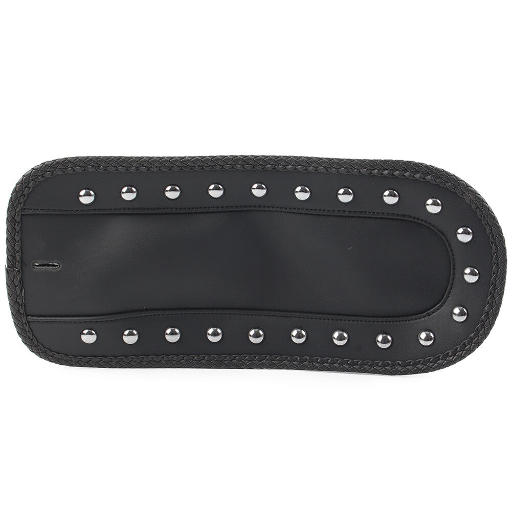 Black PU Leather Rear Fender Bib Studs Solo for Seat Fit for Kawasaki Vulcan 1500 Q