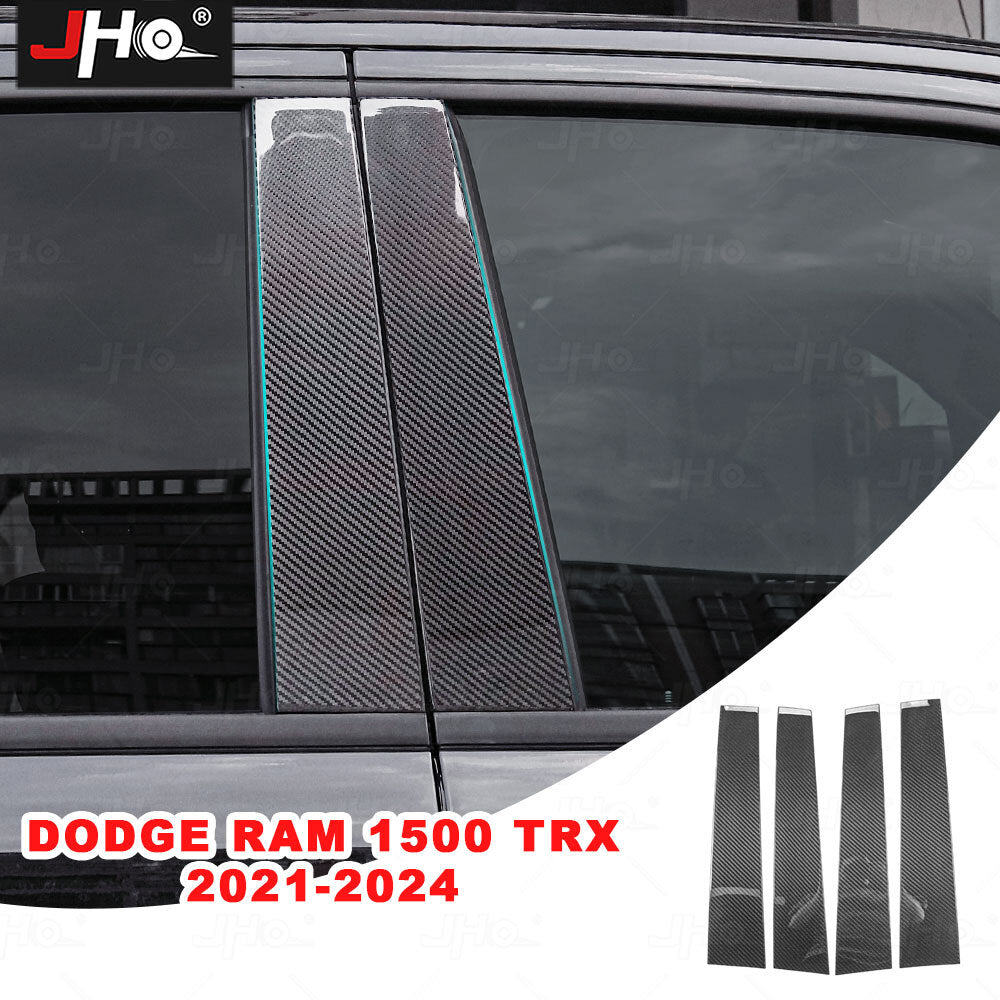 B-Pillar Window Post Side Trim Overlay Cover for Dodge for Ram 1500 TRX 2021-2024