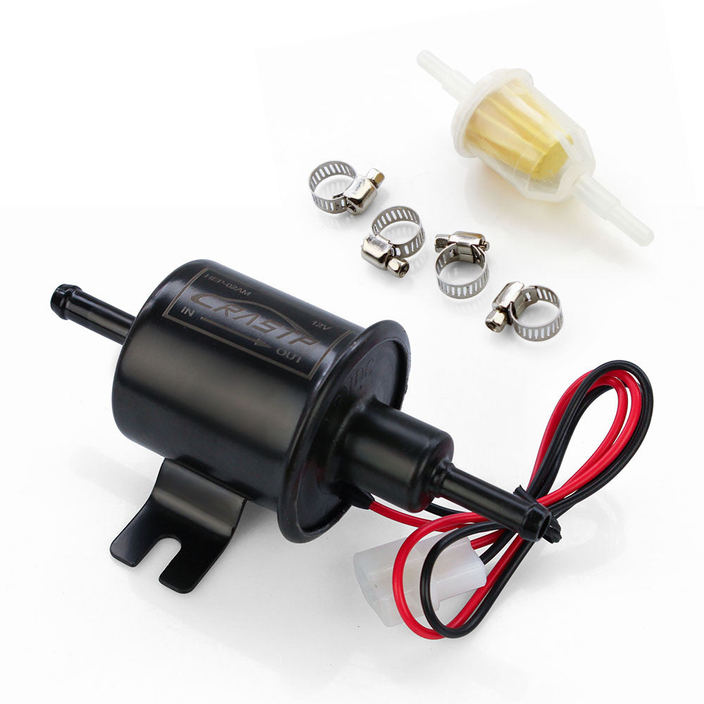 HEP-02A Black 12V Electric Upgraded Fuel Pump High Pressure Bolt Wire Petrol Q