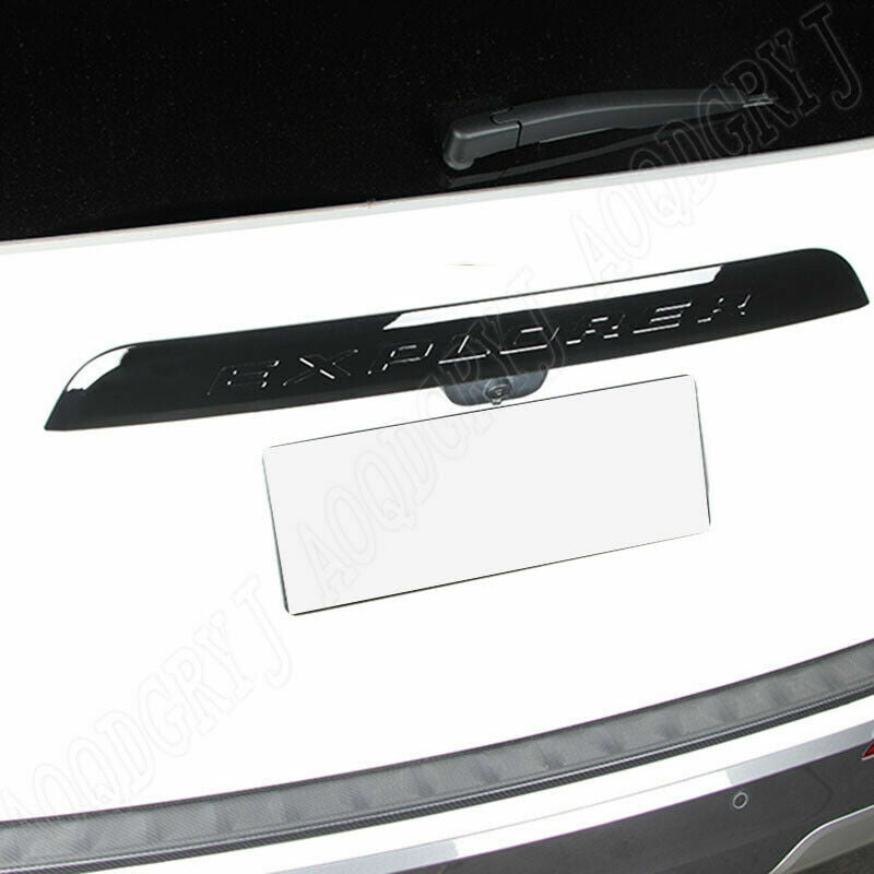 for Ford Explorer 2020-22 Glossy Black Trunk Middle Tailgate Moulding Strip Trim