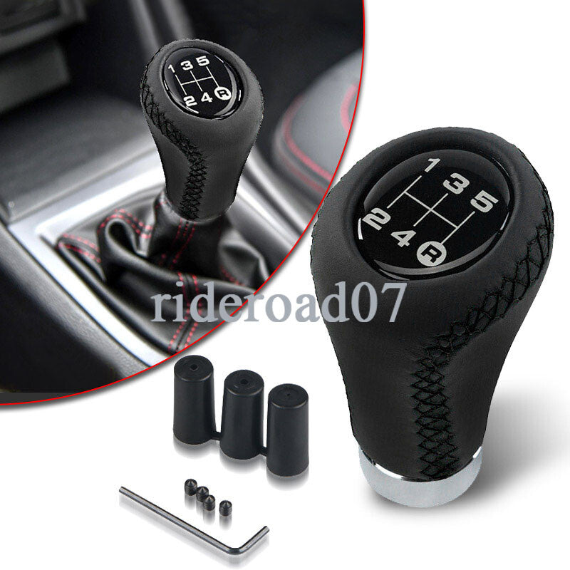 New 5-Speed Manual Car Shift Knob Gear Stick Shifter Lever Leather Universal