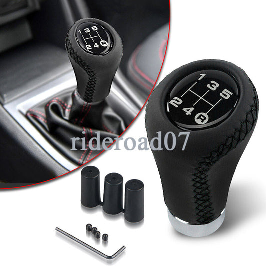 New 5-Speed Manual Car Shift Knob Gear Stick Shifter Lever Leather Universal