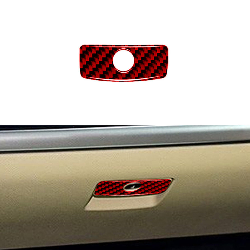 Red Carbon Fiber Passenger Storage Switch Trim for Subaru Outback Legacy 2015-17