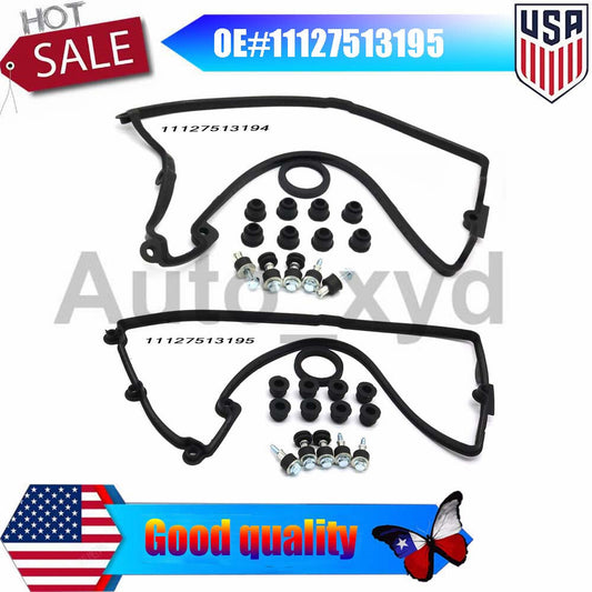 Valve cover gasket kit with bolt seal suitable for BMW 545i 550i 645ci 745i X5 4.4L 4.8L