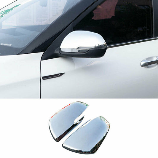 for Kia Seltos 2020-2023 Chrome Exterior Rear View Side Mirror Cover Cap Trim 2x