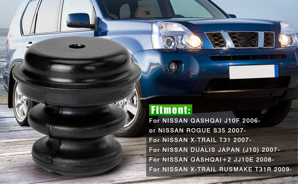 1X All Black Coil Spring Bumper Buffer Glue for Nissan 55240-JG00 55240JY00A NEW Q