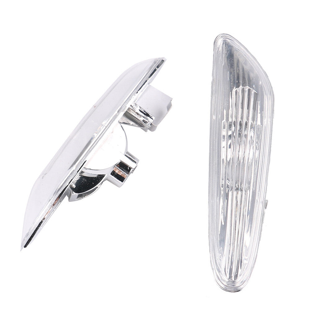 2 Pcs LHRH Turn Indicator Lamp Signal Clear Lens for 04-10 for BMW E60 E61 5-Series