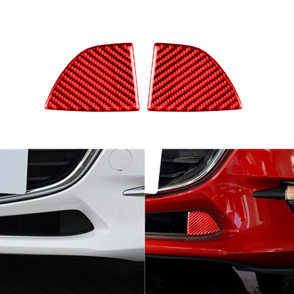 2Pcs Red Carbon Fiber Rear View Mirror Strip Trim For Taycan 2019-2022 v