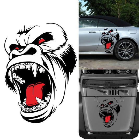 Accessory Racing Hood Stripes Decal Vinyl Stickers Horror Ape for Car SUV Truck