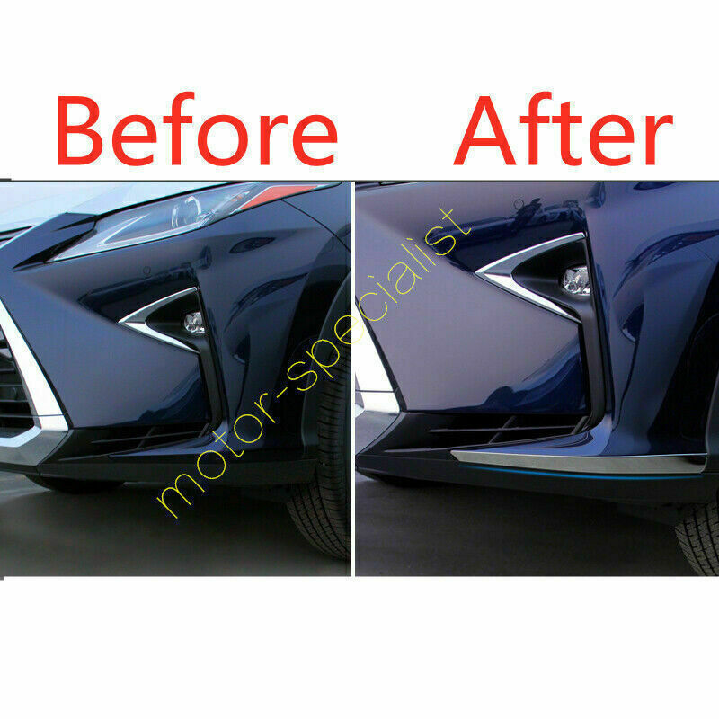 for Lexus RX350 RX450H 2016-19 Steel Front Bumper Corner Lip Molding Cover Trim