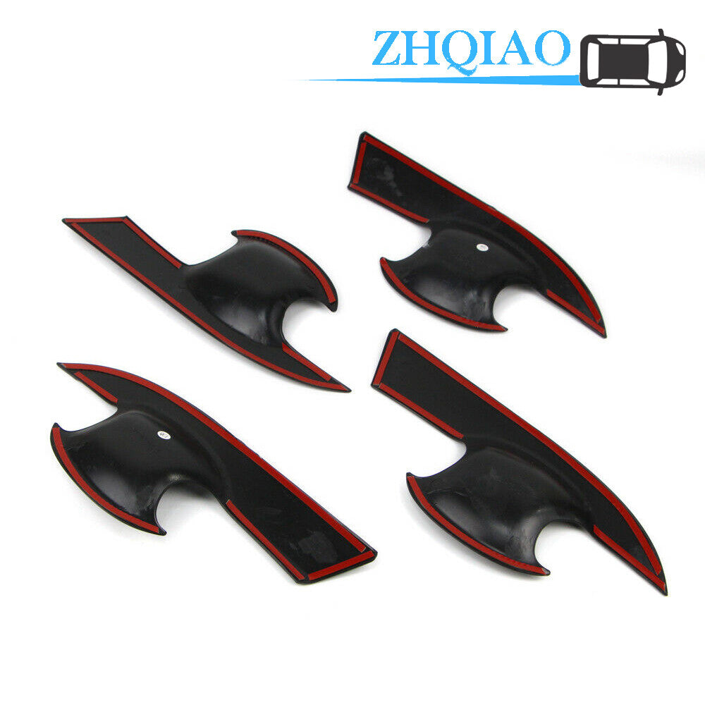 Carbon Fiber Style Door Handle Bowl Cover Trim Fit for Honda for Civic 2016-2018