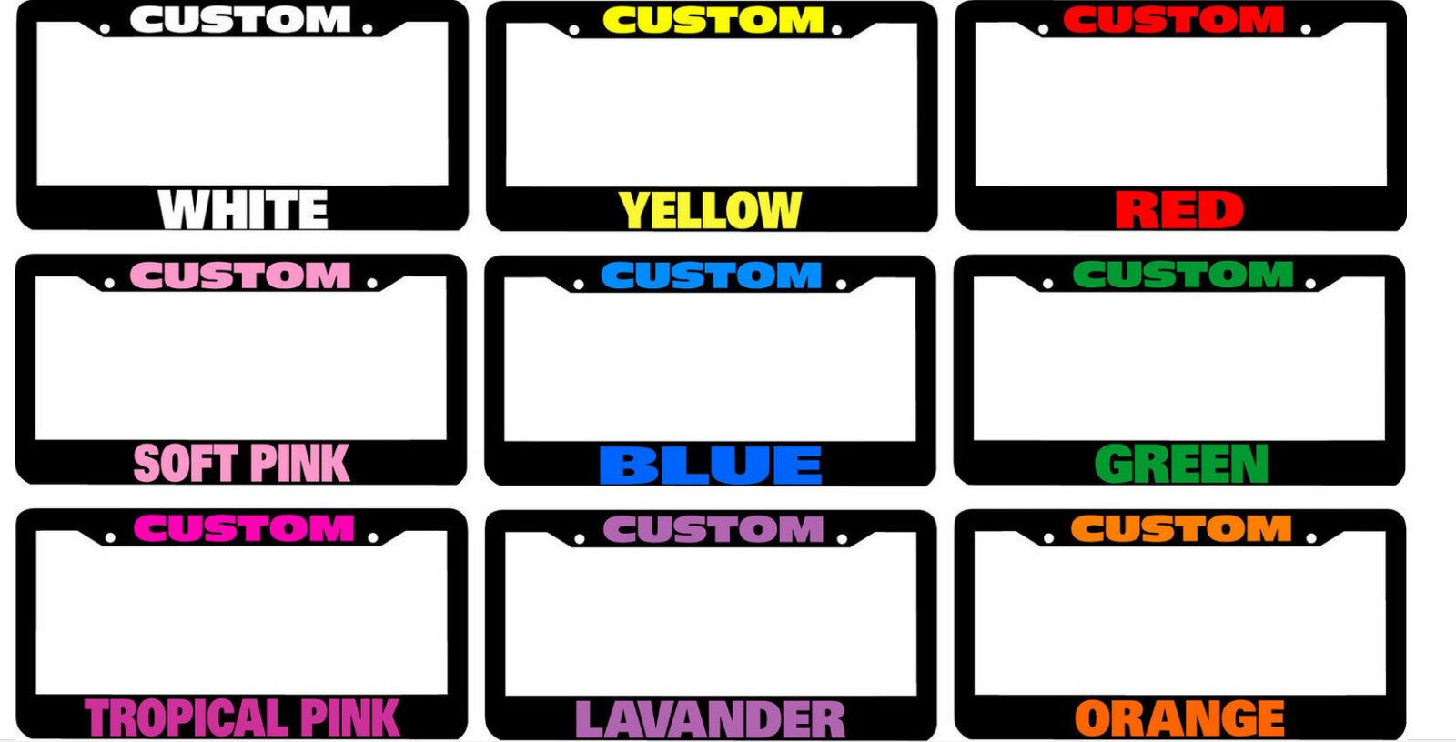 1 piece of car license plate frame cover rear boot, 1 custom color, suitable for VW .