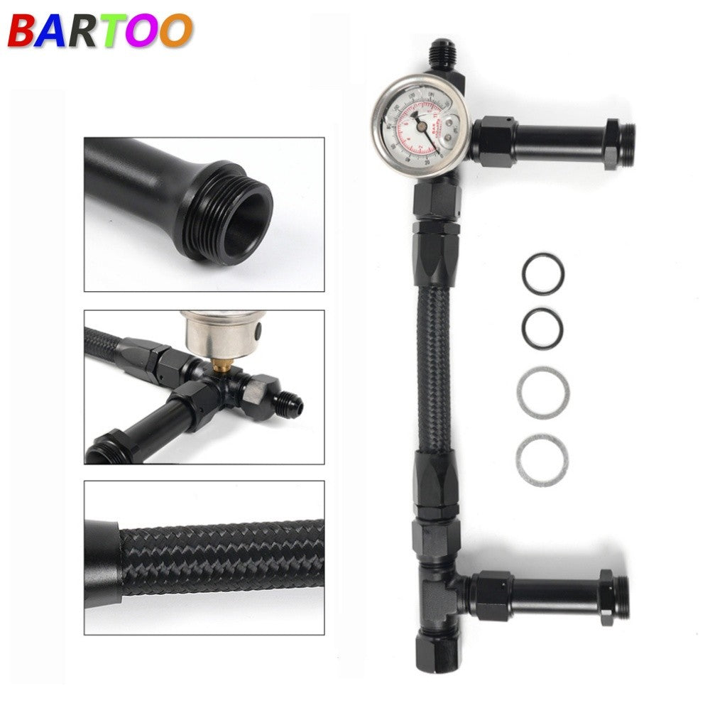 Braided Dual Feed Carb Fuel Line Kit Holley 4150 Carburetor Black Anodized AN8 Q