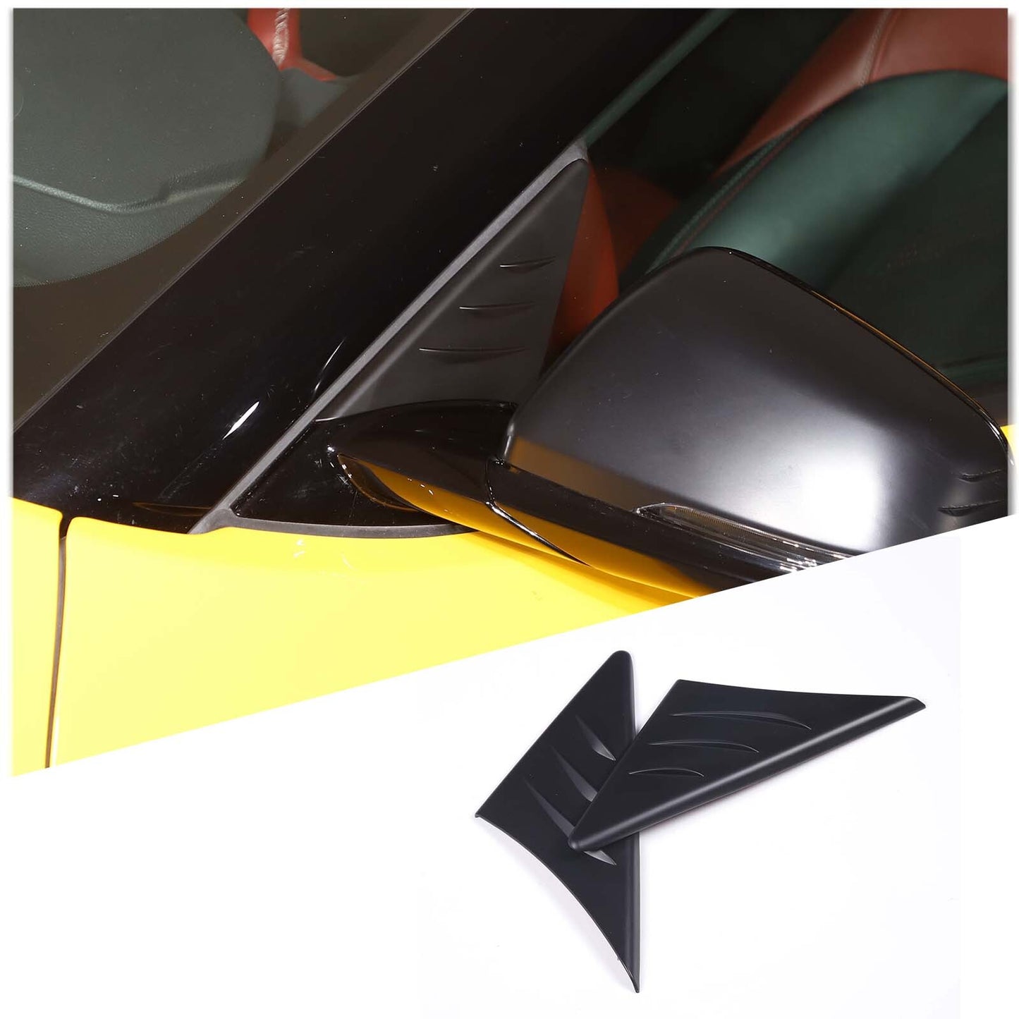 4-Pack Blackout Tail Light Smoked Cover Trim for Corvette C8 2020-2023- v