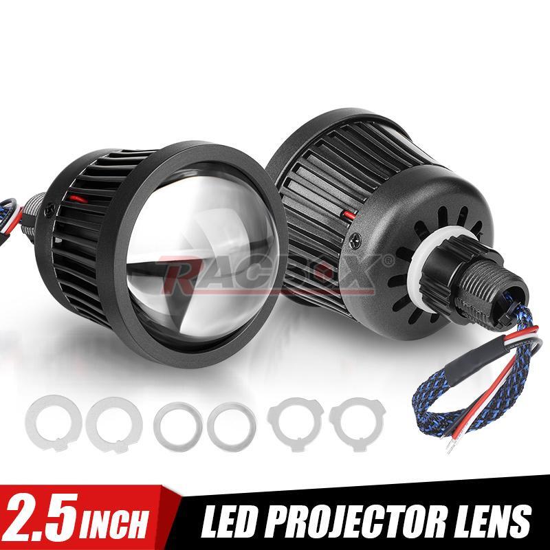 New 2PCS Red Devil Demon Eyes LED For 2.5 Projector Lens Headlight Retrofit