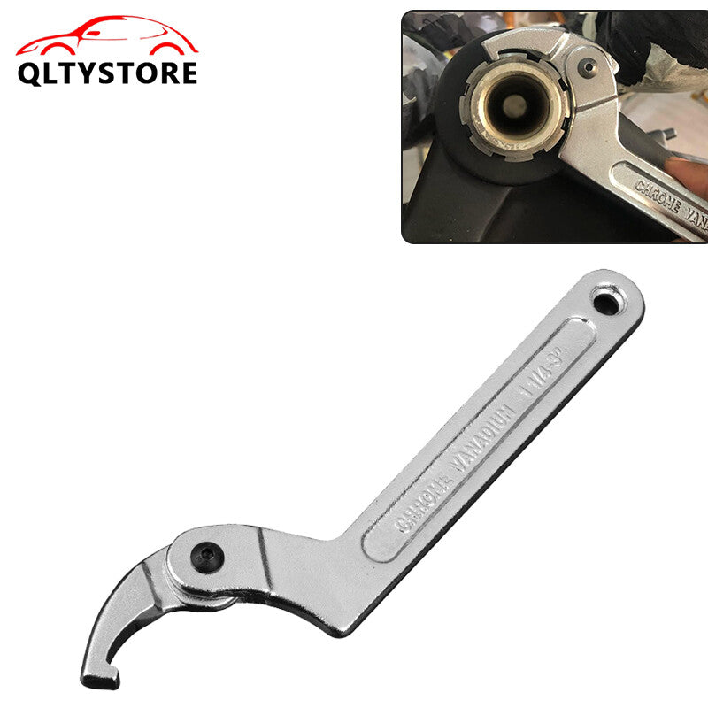 Adjustable Hook Wrench 32-76mm C Flat Spanner Tool Slotted Retaining Universal Q