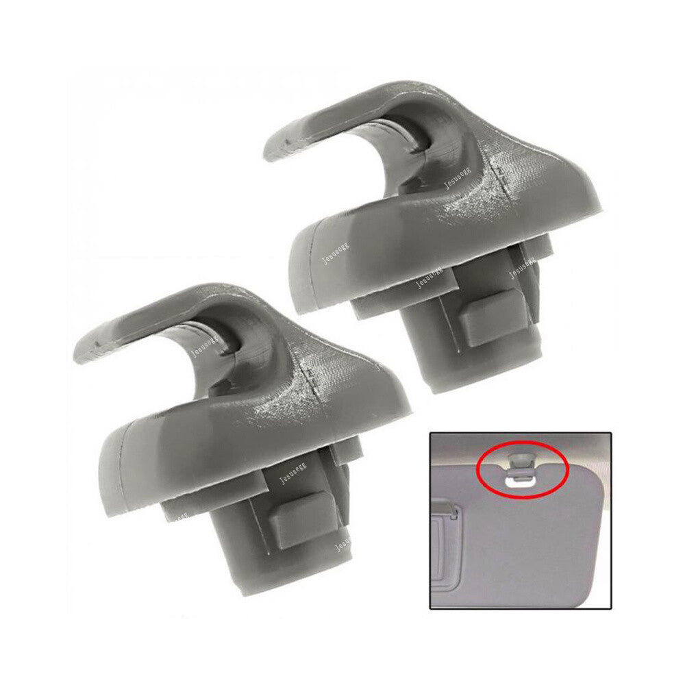 2Pcs Gray Sun Visor Holder Retainer Clip for Honda for Accord for Civic for CR-V Element Q