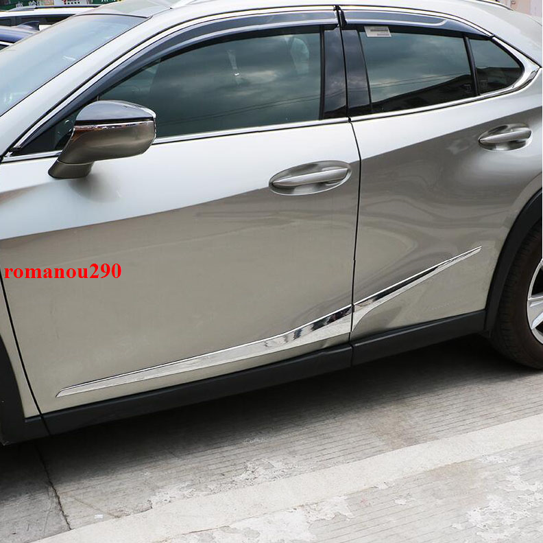 for Lexus UX 200 250h 260h 2019-2022 ABS Chrome Side Door Body Skirt Line Trim