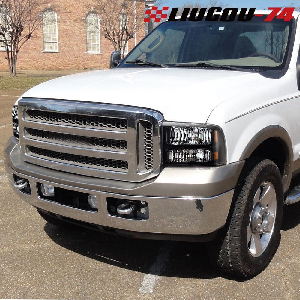 Fits 2005 - 2007 for F250 F350 Projector Headlights Left + Right - v