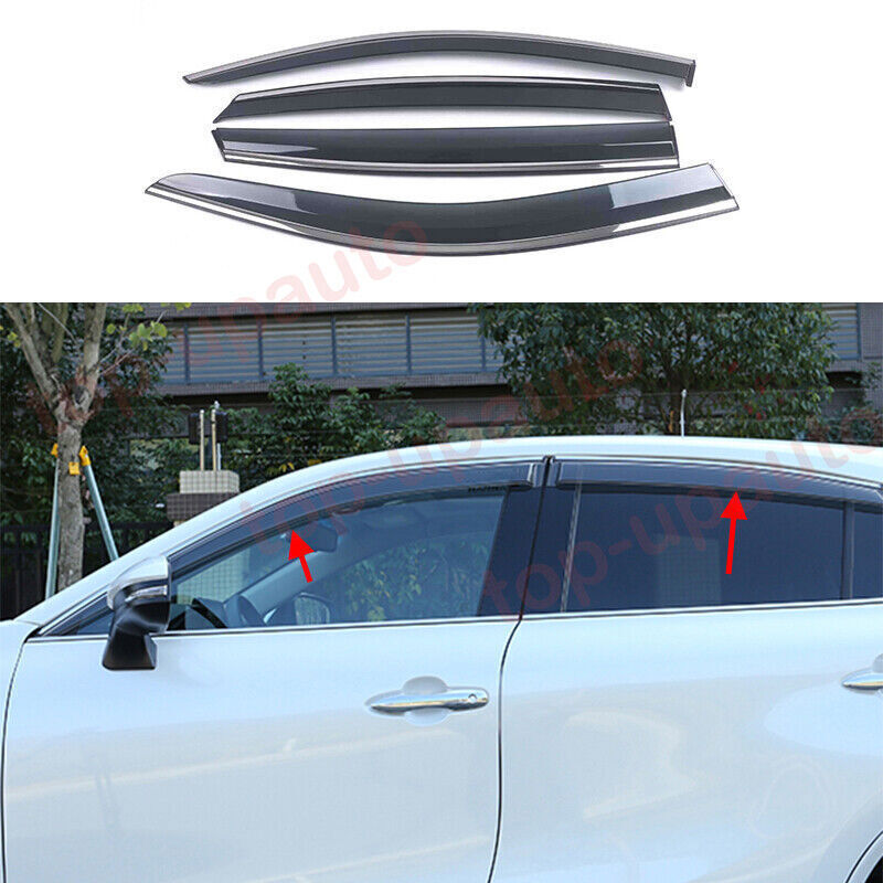 for Toyota Venza 2021-23 W/Chrome Window Visor Vent Sun Shade Rain Guard Cover4