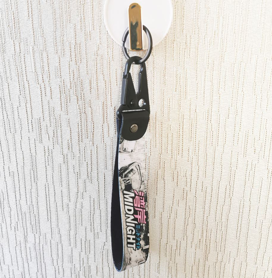 Car keychain/key ring with lanyard, car accessories, midnight white, suitable for Toyota .