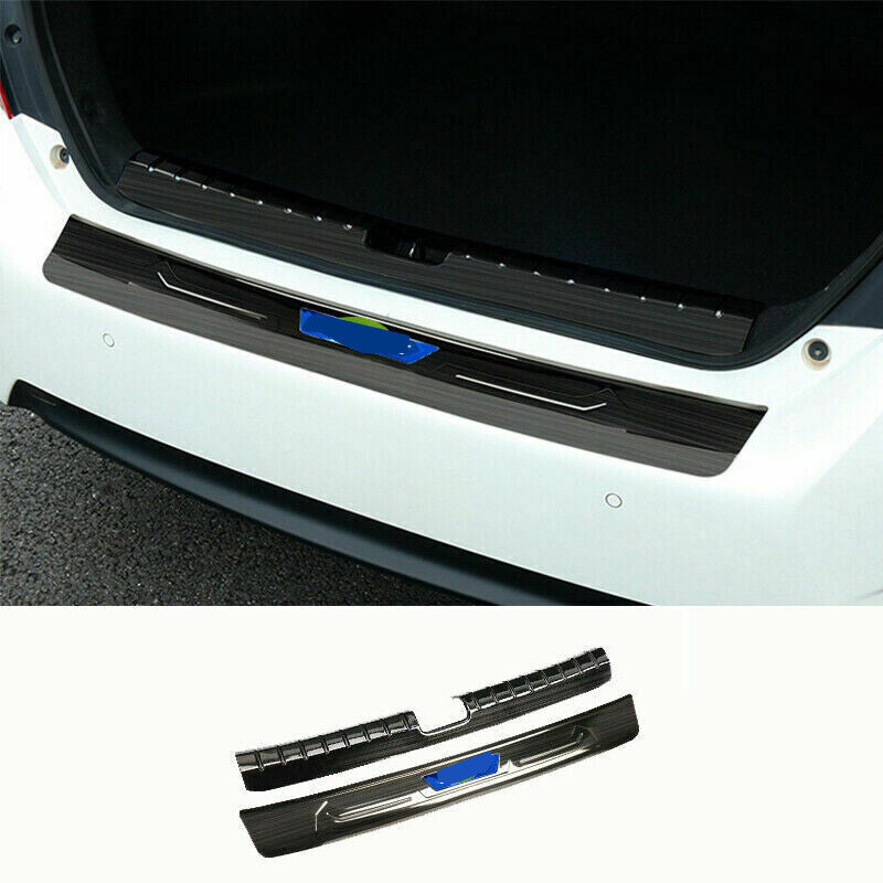 Rear Bumper Protector Sill Plate Covers Black Brushed for Honda for Civic 2016-2021