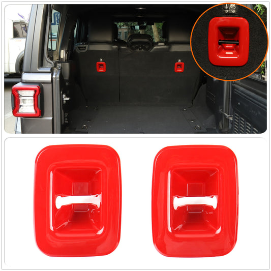 Rear Trunk Hook Cover TOP TETHER Trim for Jeep for Wrangler JL JLU Sports 2018-2024