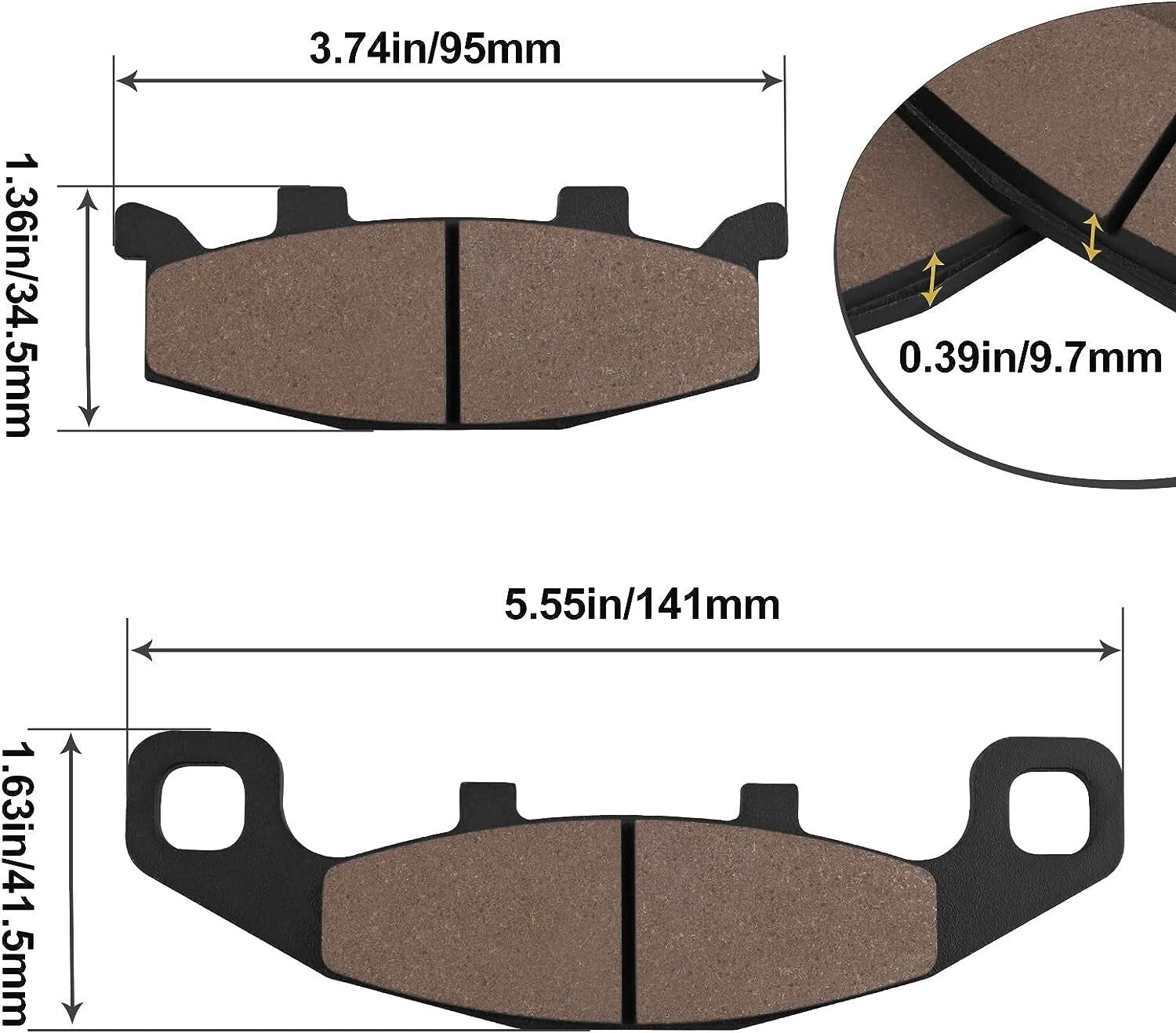 Front Brake Pads for Kawasaki GPZ 600 kle500 a kle500b 1991-2000 2001 2002 2003