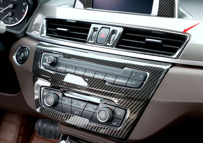 Central Console ABS Carbon Fiber Air Outlet Vent Trim for BMW X1 F48 2016-2022