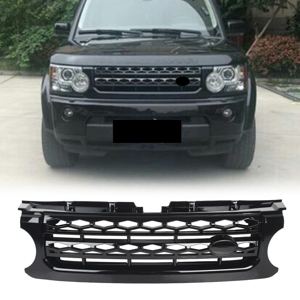 Glossy Black Front Grill Grille Fit 2010-2013 2012 11 for Land Rover LR4