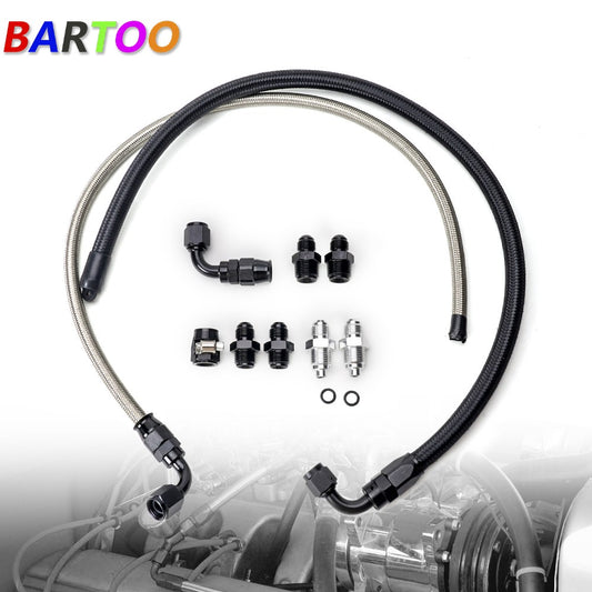6AN Power Steering Hose Kit for chervy LS Swap Pressure Return Line Universal Q