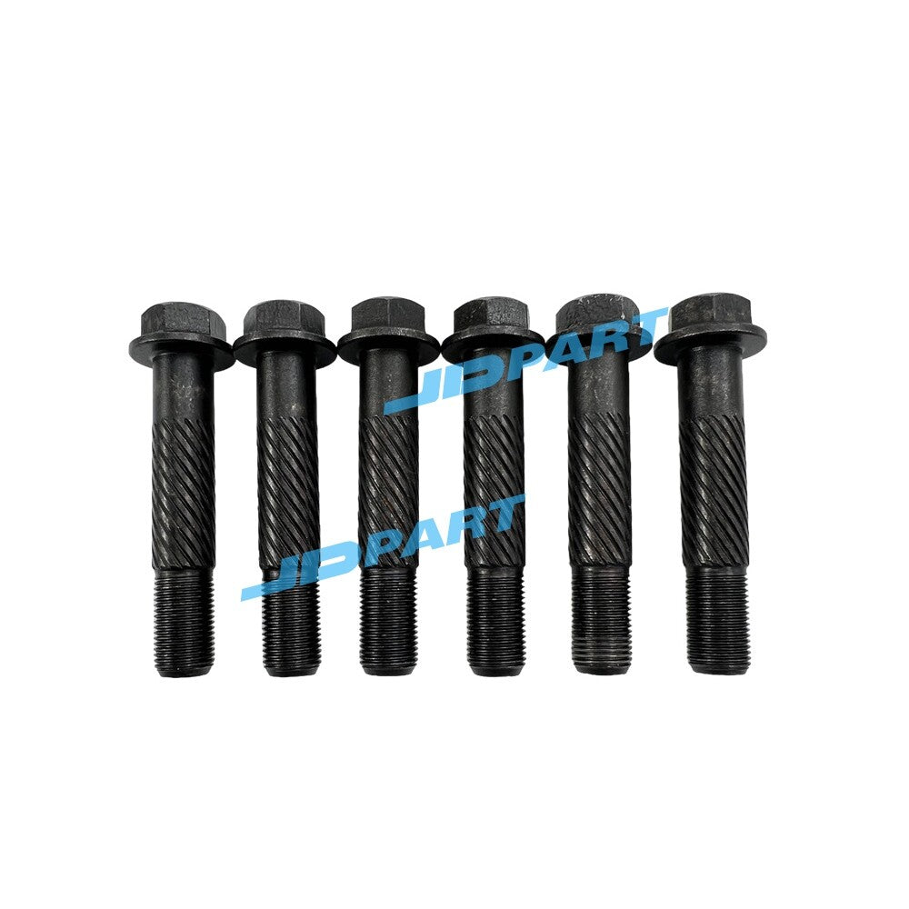 6-piece D1005 connecting rod bolts, 76mm, for engine parts.