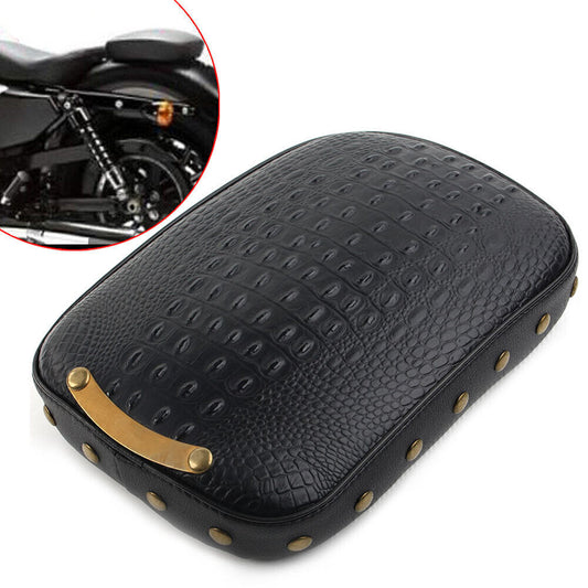 Passenger Rear Cushion for Seat 8 Suction Cup for Harley Bobber Cruiser Chopper BLK