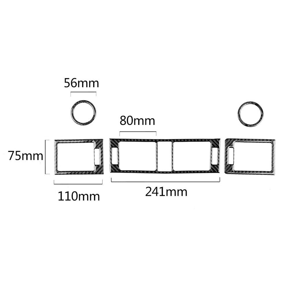 Carbon Fiber Passenger Dashboard Vent Panel Cover Trim for Mazda CX-9 2010-2015 v