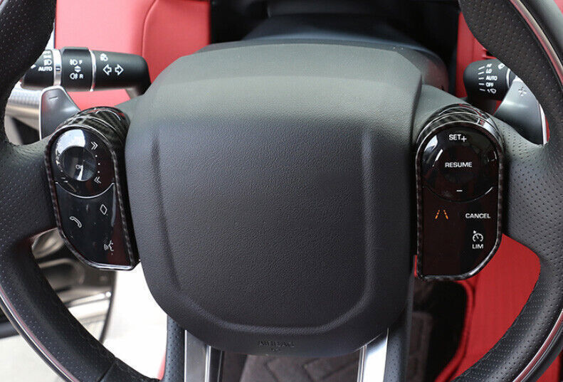 For Discovery Sport 2020-25 ABS Carbon Fiber Steering Wheel Switch Cover Trim 4X