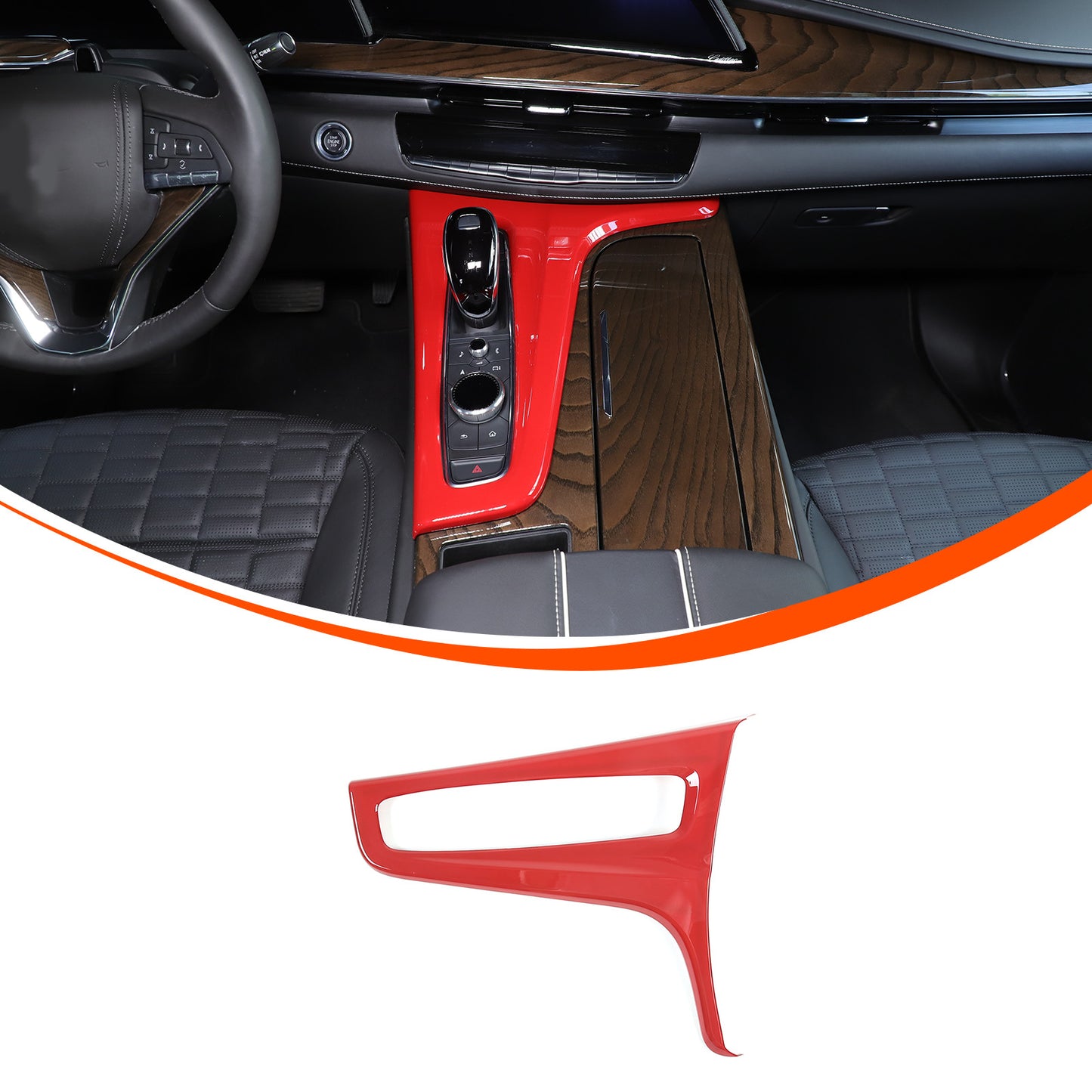 Smooth black gear shift track frame cover decoration suitable for Tundra 2014-2021 - v
