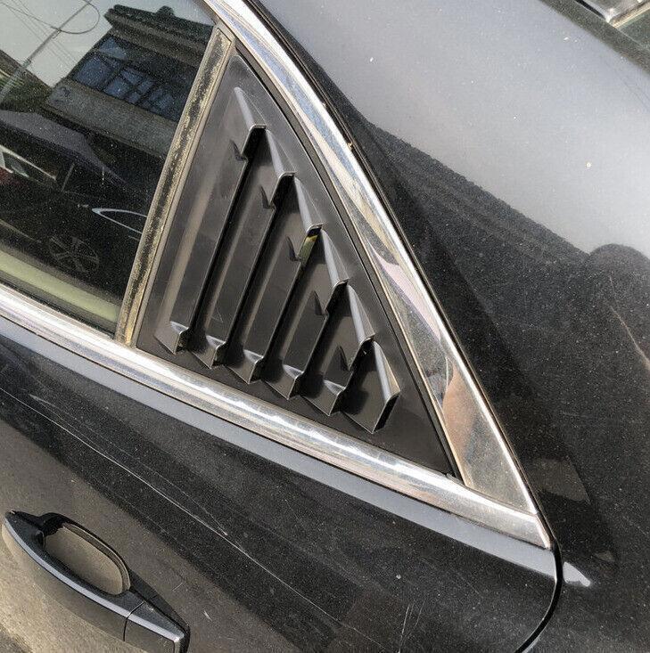 2X Black Side Vent Window Scoop Louver Cover Trim for Chevrolet Malibu 2013-2015