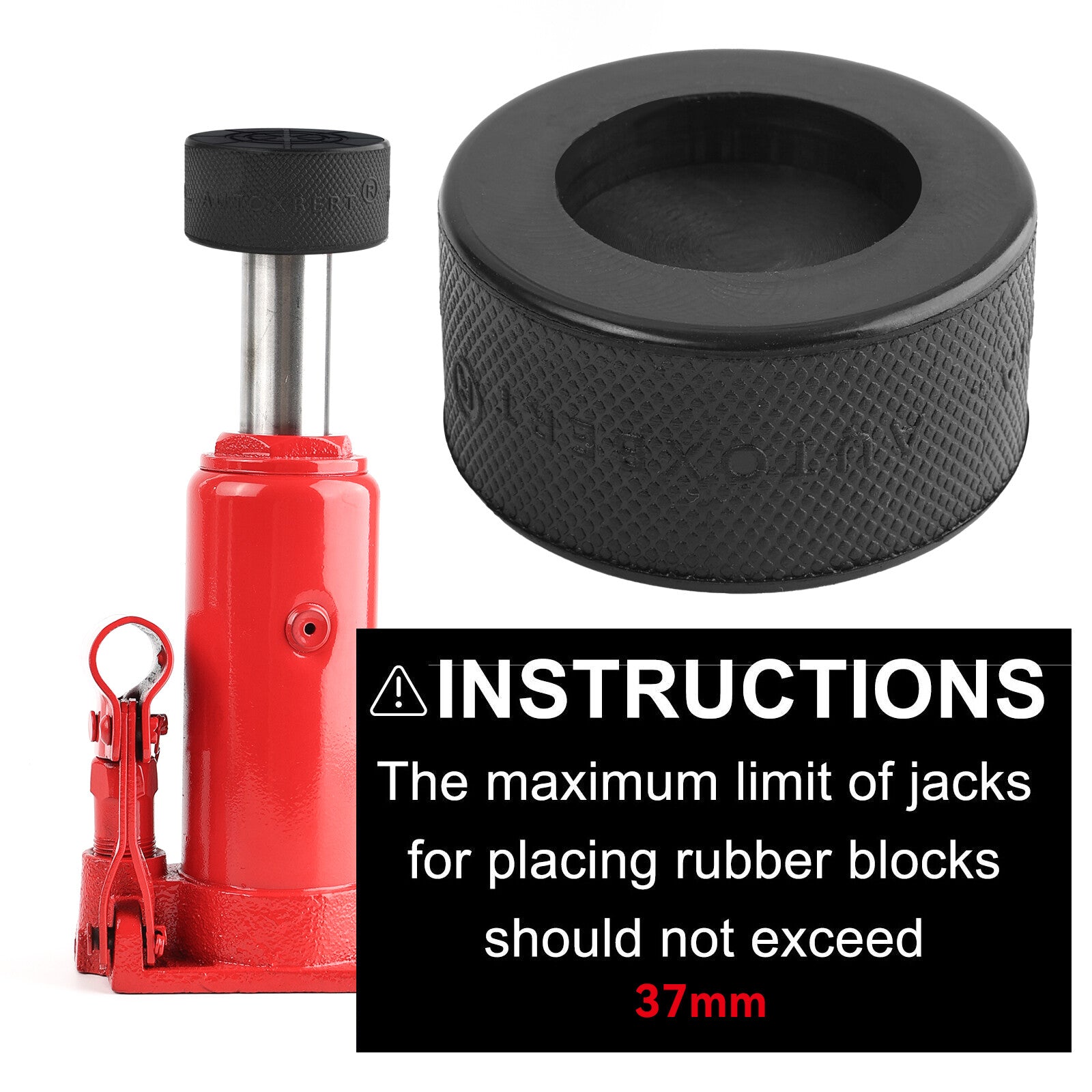 Rubber Bottle Jack Pad With 37mm Hole Jacking Point For 10 Ton Bottle Jacks Pad