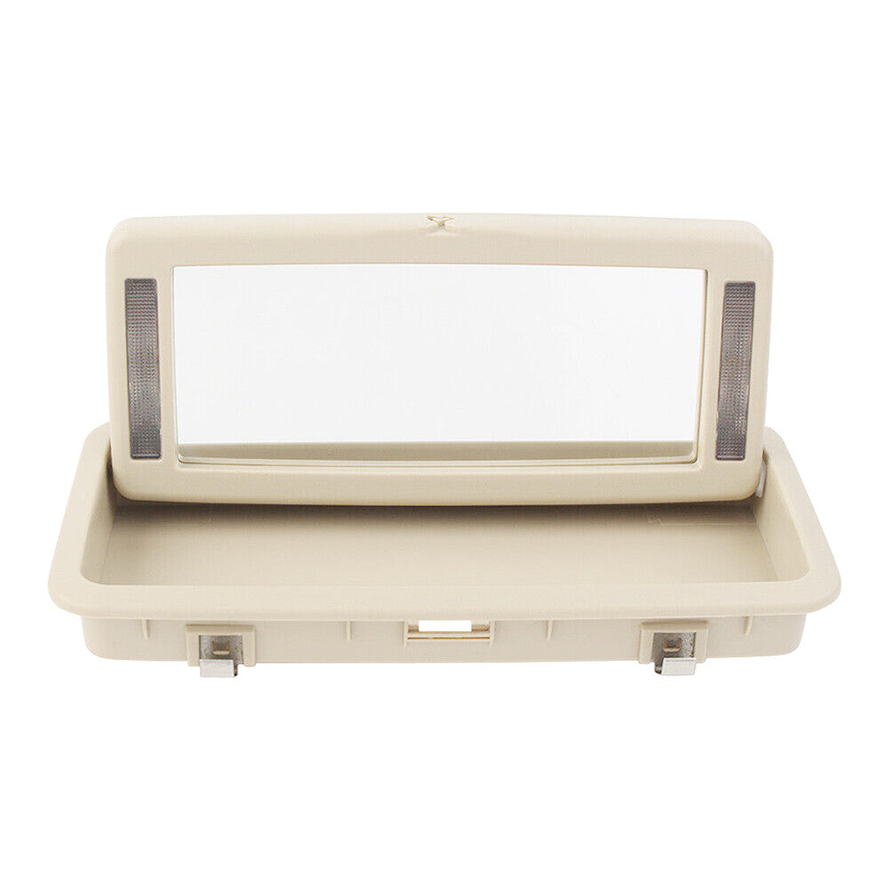 Fits For 10-19 for Jaguar XJ Rear Row Sun Visor Vanity Makeup Mirror W/Light Beige Q