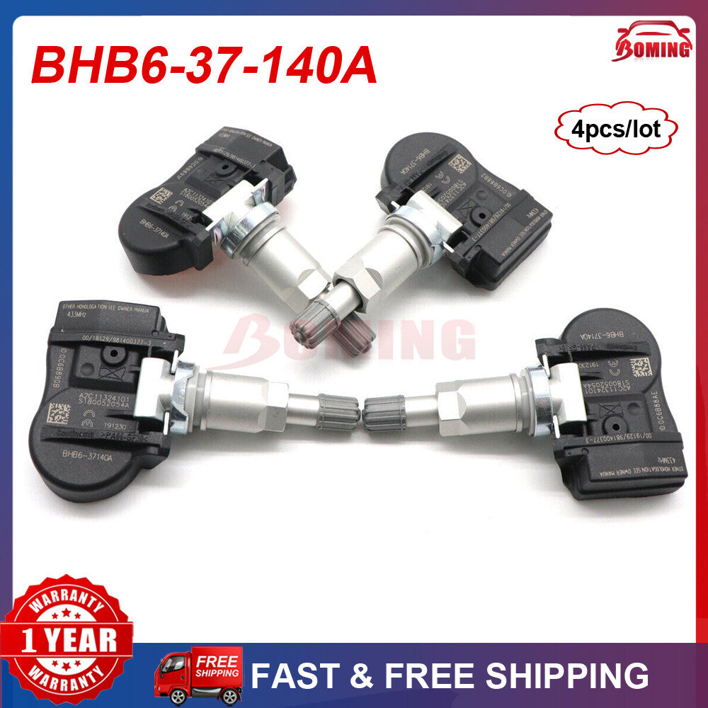 4-pack of new Tire Pressure Monitoring System (TPMS) sensors for Mazda MX-5 Miata 2009-2015 433MHz