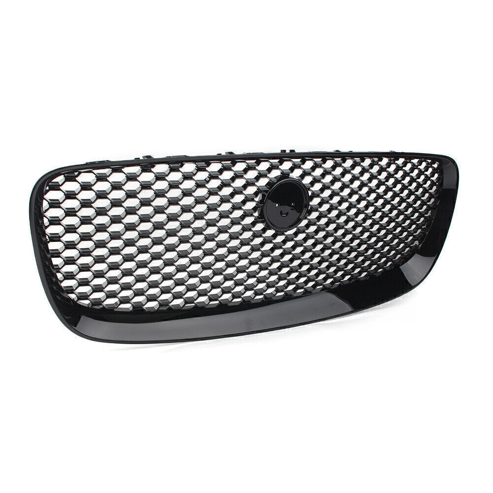 Front Upper Vent Grille Gloss Black Mesh Radiator Fit for Jaguar F-PACE 2016-2020 19
