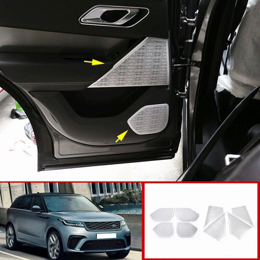 for Range Rover Velar 18-2023 Silver Alloy Inner Door Horn Sound Cover Trim 8X