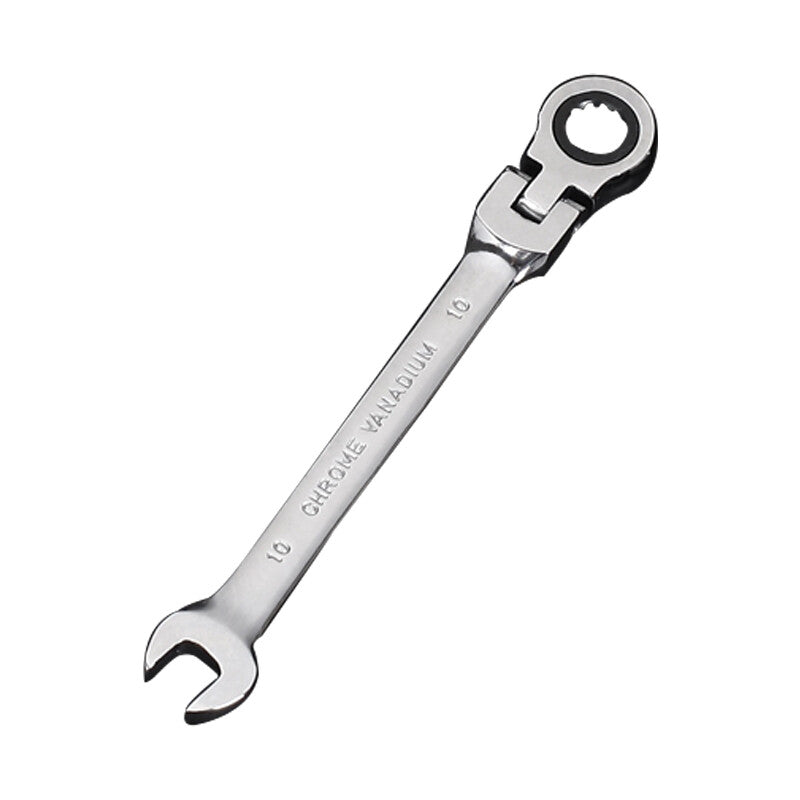 1pc 10mm Metric Flexible Head Ratchet Ratcheting Wrench Combination Spanner Tool