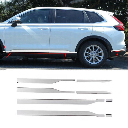 for Honda CR-V 2023-2024 Silver Steel Car Body Door Side Molding Sill Guard trim
