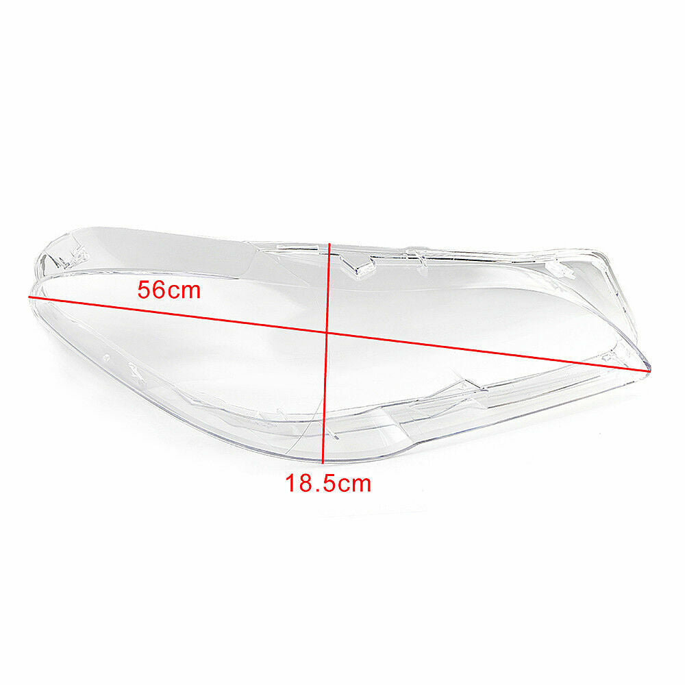 Transparent protective cover for headlight lenses suitable for BMW F10, F18, 525, and 5 series (2010-13-)