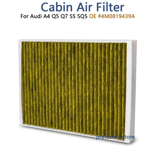 Cabin air pollen filter 4M0819439B is suitable for Audi for A4 , for A5 , RS5, for PORSCHE for CAYENNE . 4M0819439A Q
