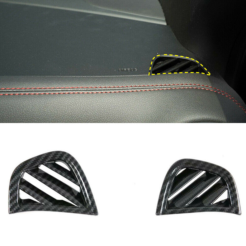 for Chevy Blazer 2019-22 Carbon Fiber Dashboard side Air Vent Outlet Cover Trim