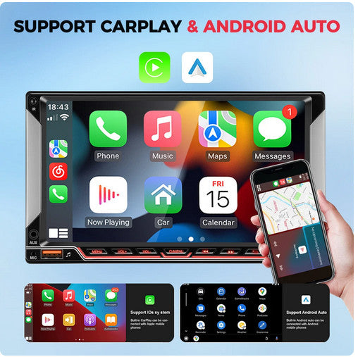 7-inch in-car touchscreen Bluetooth stereo radio GPS Android Auto CarPlay MP5 player n
