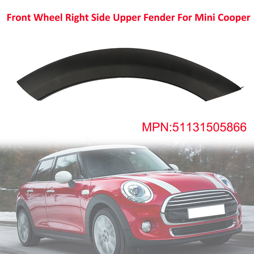 for Mini Cooper 02-08 Front Wheel Upper Fender Arch Cover Trim Right Black