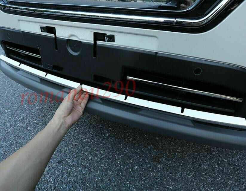 for Nissan Rogue 2021-2024 Stainless Chrome Front Bumper Grill Strips Cover Trim